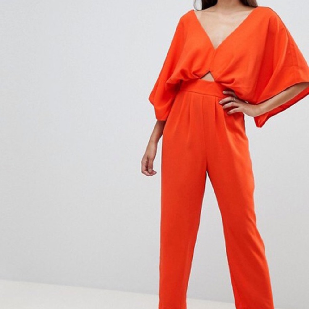 ASOS orange kimono-sleeve jumpsuit